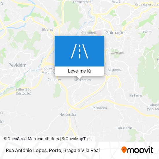 Rua António Lopes mapa
