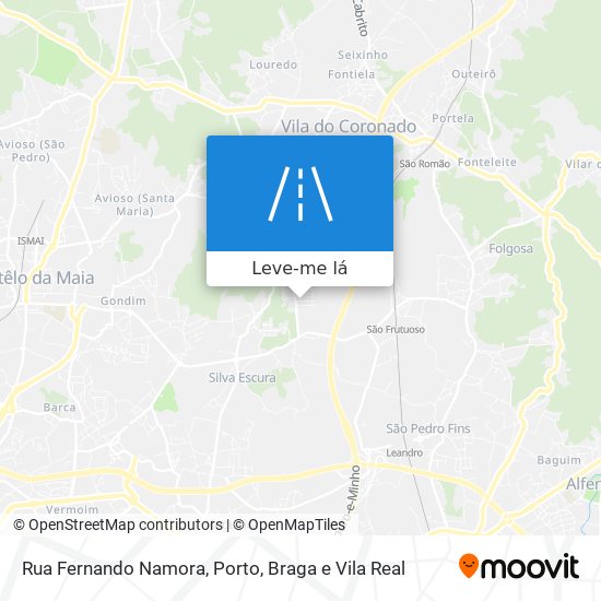 Rua Fernando Namora mapa
