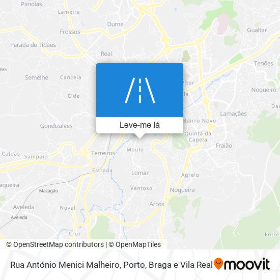 Rua António Menici Malheiro mapa