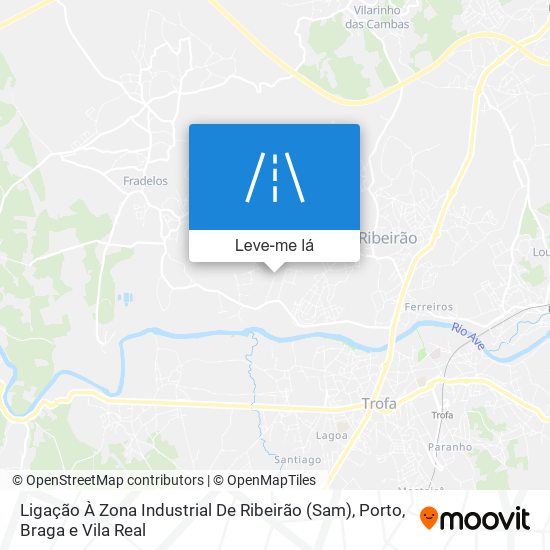 Ligação À Zona Industrial De Ribeirão (Sam) mapa