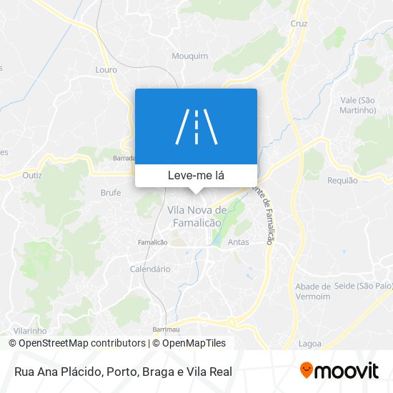 Rua Ana Plácido mapa