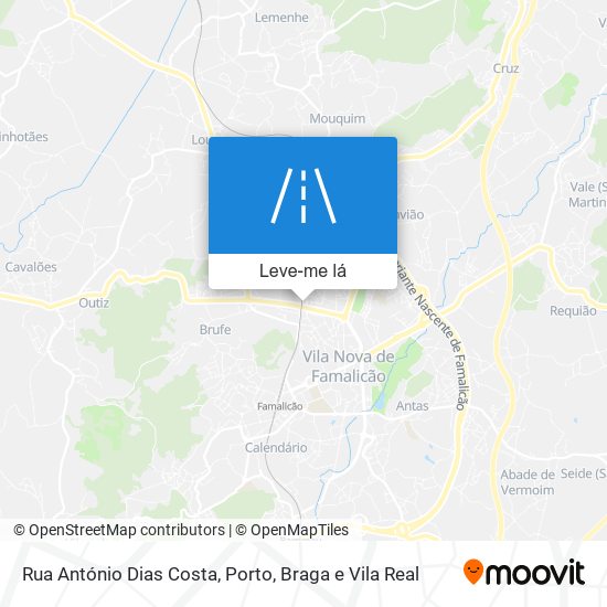 Rua António Dias Costa mapa