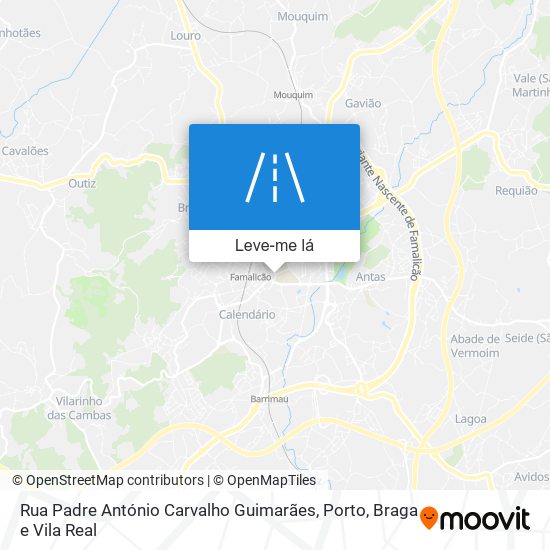 Rua Padre António Carvalho Guimarães mapa