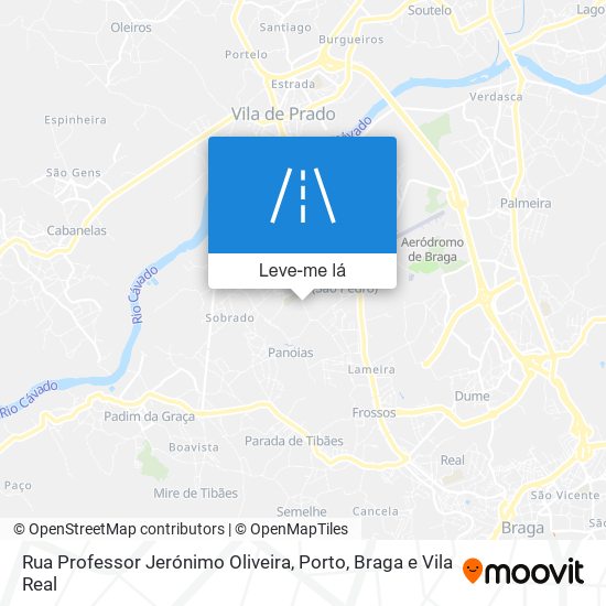 Rua Professor Jerónimo Oliveira mapa