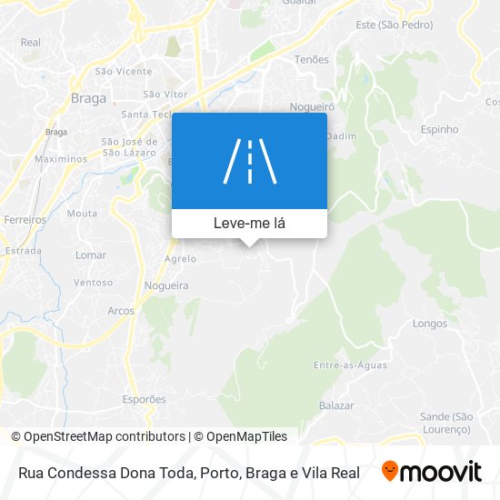 Rua Condessa Dona Toda mapa