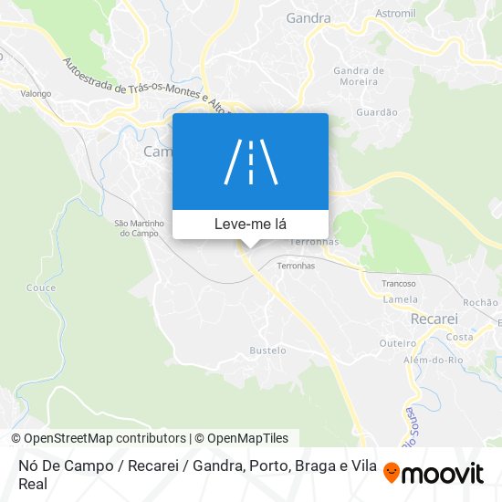 Nó De Campo / Recarei / Gandra mapa
