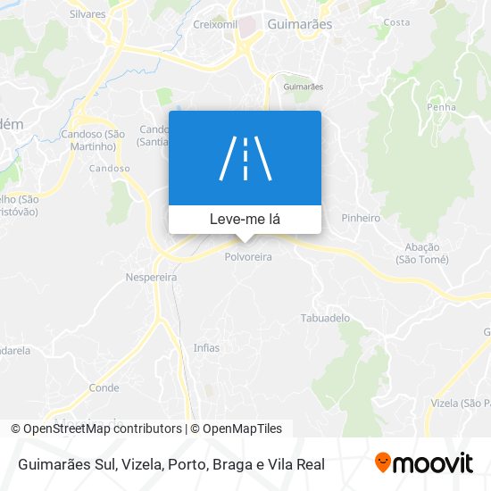 Guimarães Sul, Vizela mapa