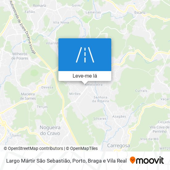 Largo Mártir São Sebastião mapa