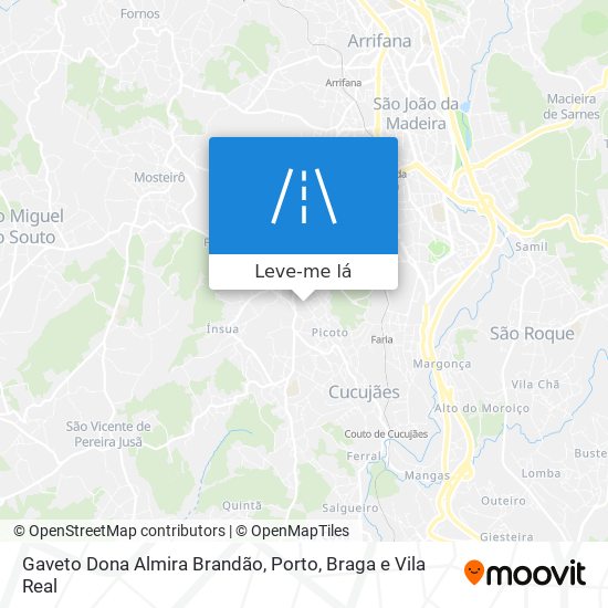 Gaveto Dona Almira Brandão mapa