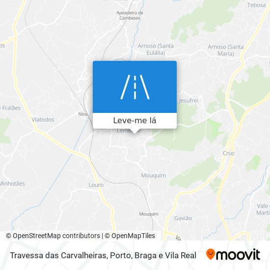 Travessa das Carvalheiras mapa