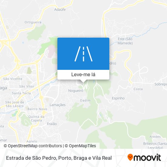 Estrada de São Pedro mapa