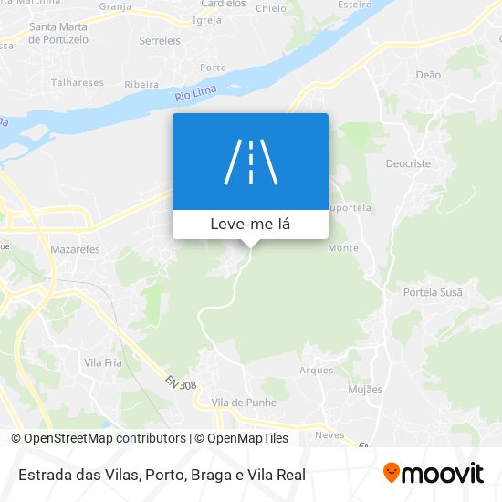 Estrada das Vilas mapa