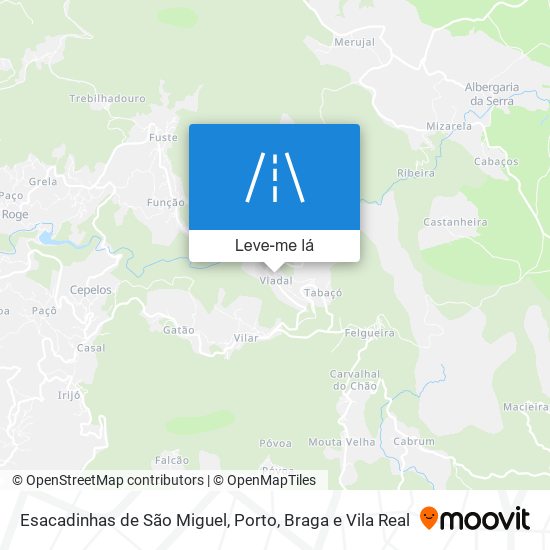 Esacadinhas de São Miguel mapa