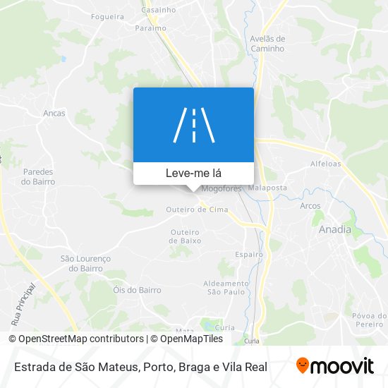 Estrada de São Mateus mapa