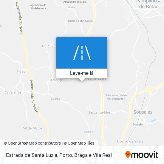 Estrada de Santa Luzia mapa