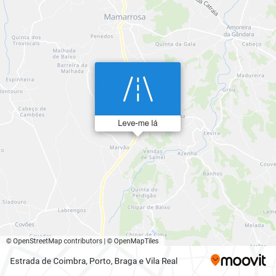 Estrada de Coimbra mapa