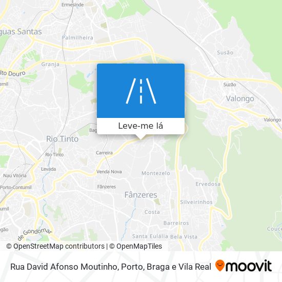 Rua David Afonso Moutinho mapa