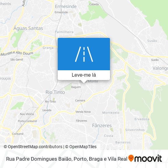 Rua Padre Domingues Baião mapa