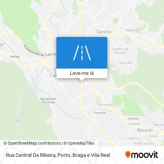 Rua Central Da Ribeira mapa