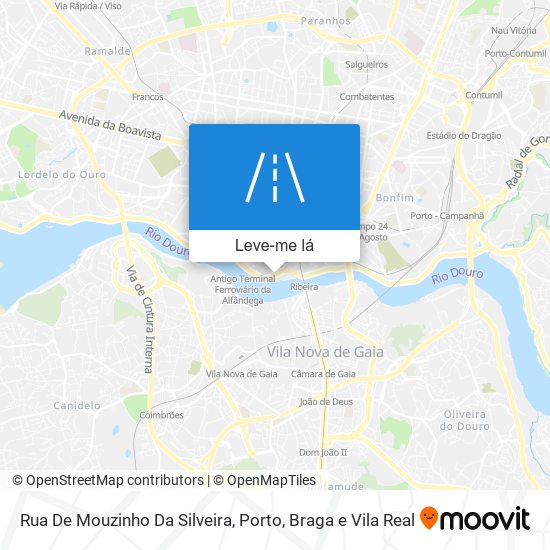 Rua De Mouzinho Da Silveira mapa