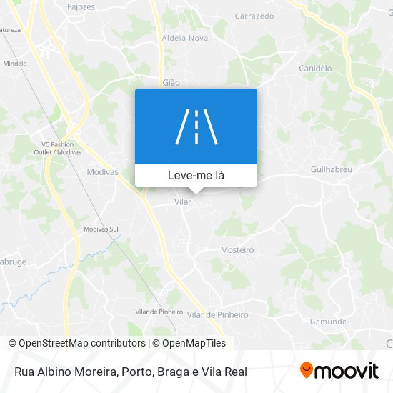 Rua Albino Moreira mapa