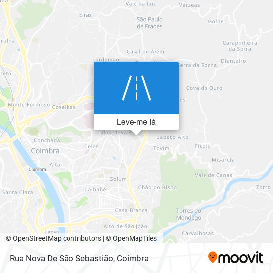 Rua Nova De São Sebastião mapa