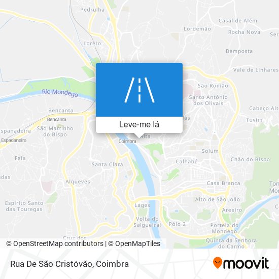 Rua De São Cristóvão mapa