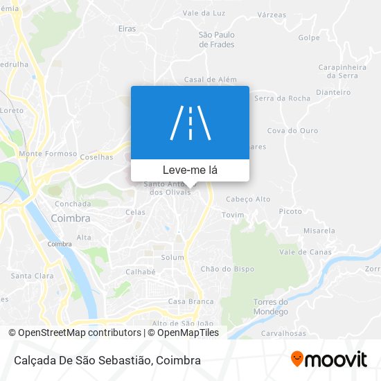 Calçada De São Sebastião mapa