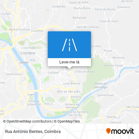 Rua António Bentes mapa