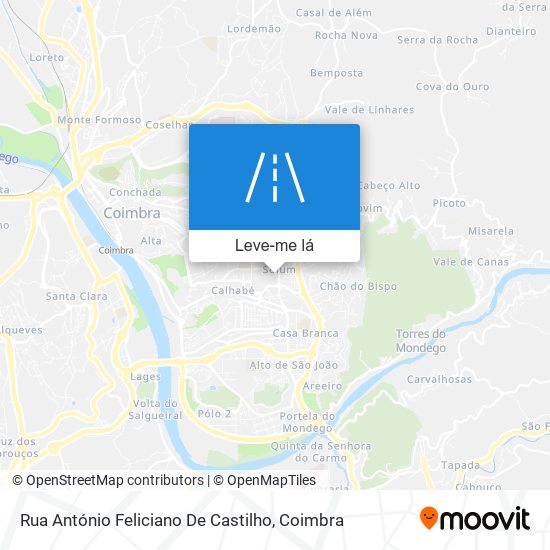 Rua António Feliciano De Castilho mapa