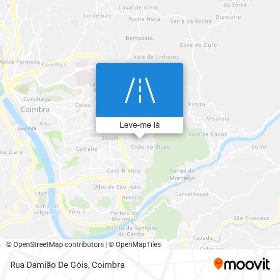 Rua Damião De Góis mapa