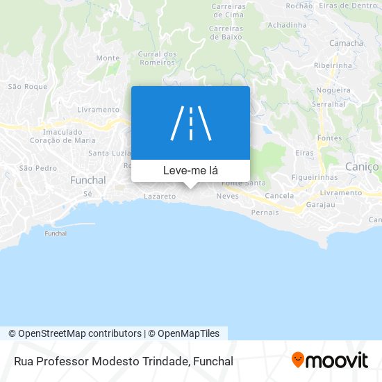 Rua Professor Modesto Trindade mapa