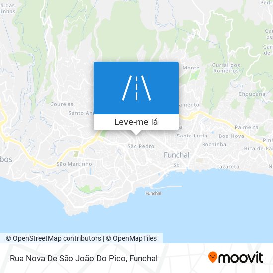 Rua Nova De São João Do Pico mapa