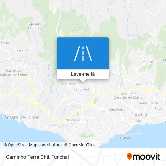 Caminho Terra Chã mapa