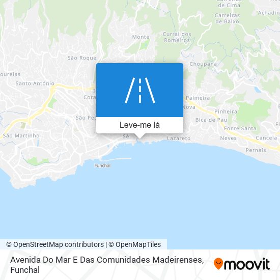 Avenida Do Mar E Das Comunidades Madeirenses mapa