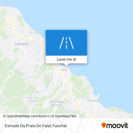 Estrada Da Praia Do Faial mapa