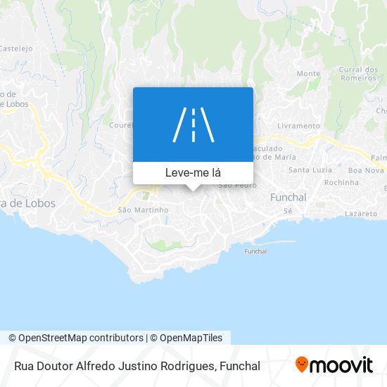 Rua Doutor Alfredo Justino Rodrigues mapa