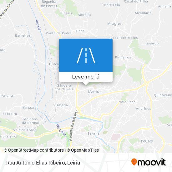 Rua António Elias Ribeiro mapa