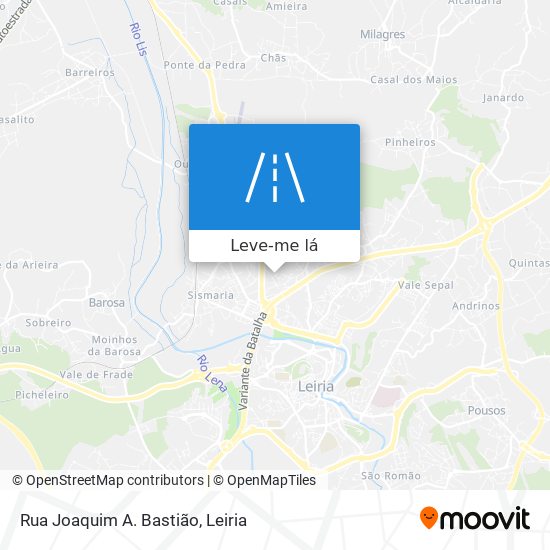 Rua Joaquim A. Bastião mapa