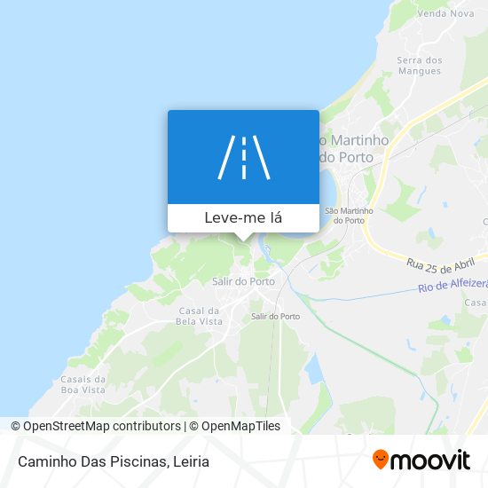 Caminho Das Piscinas mapa