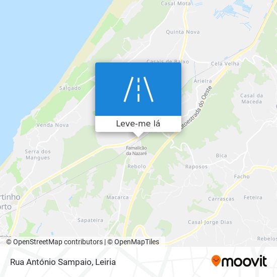 Rua António Sampaio mapa