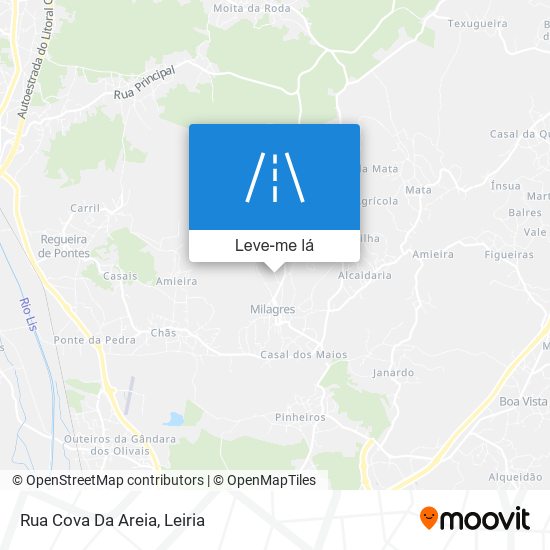 Rua Cova Da Areia mapa