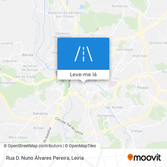 Rua D. Nuno Álvares Pereira mapa