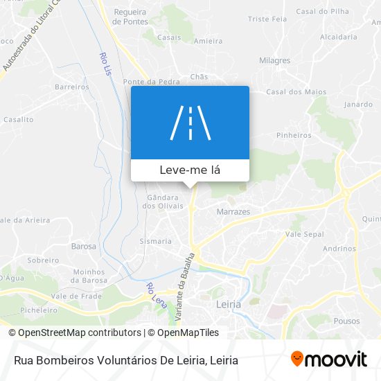 Rua Bombeiros Voluntários De Leiria mapa