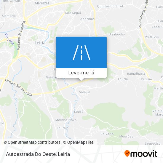 Autoestrada Do Oeste mapa