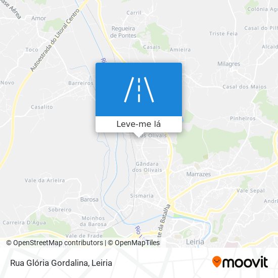 Rua Glória Gordalina mapa