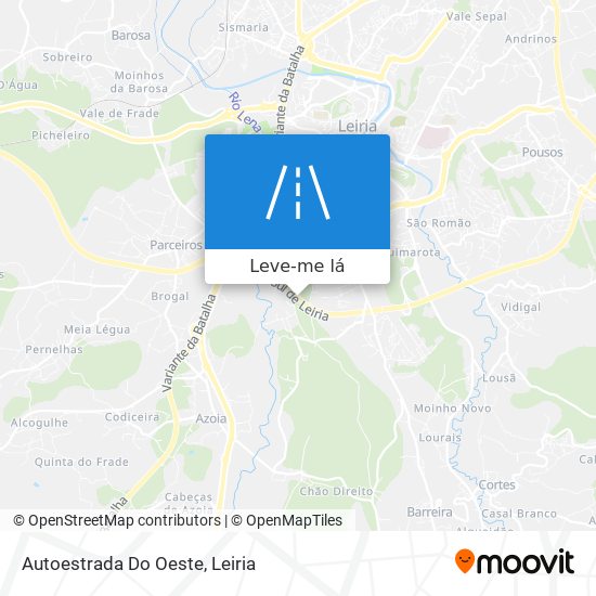 Autoestrada Do Oeste mapa