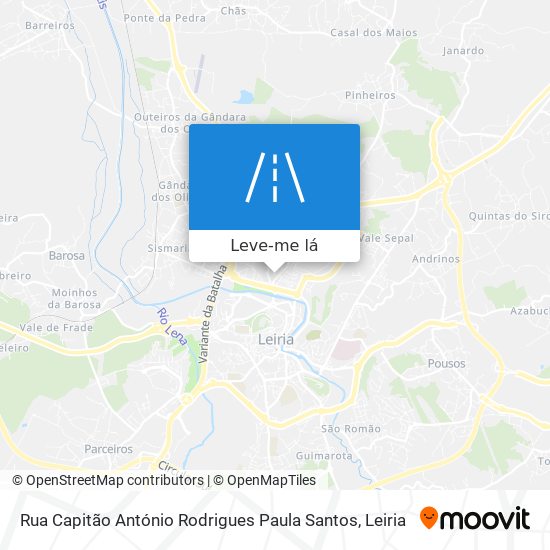 Rua Capitão António Rodrigues Paula Santos mapa