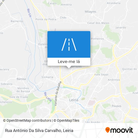 Rua António Da Silva Carvalho mapa