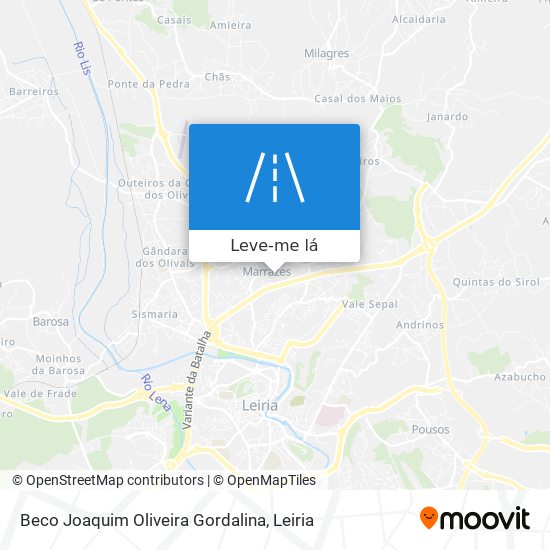 Beco Joaquim Oliveira Gordalina mapa